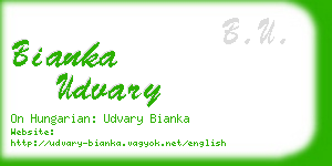 bianka udvary business card